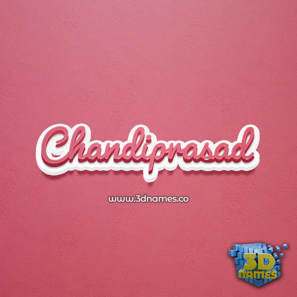 chandiprasad in Red Scribble style - 3D name wallpaper
