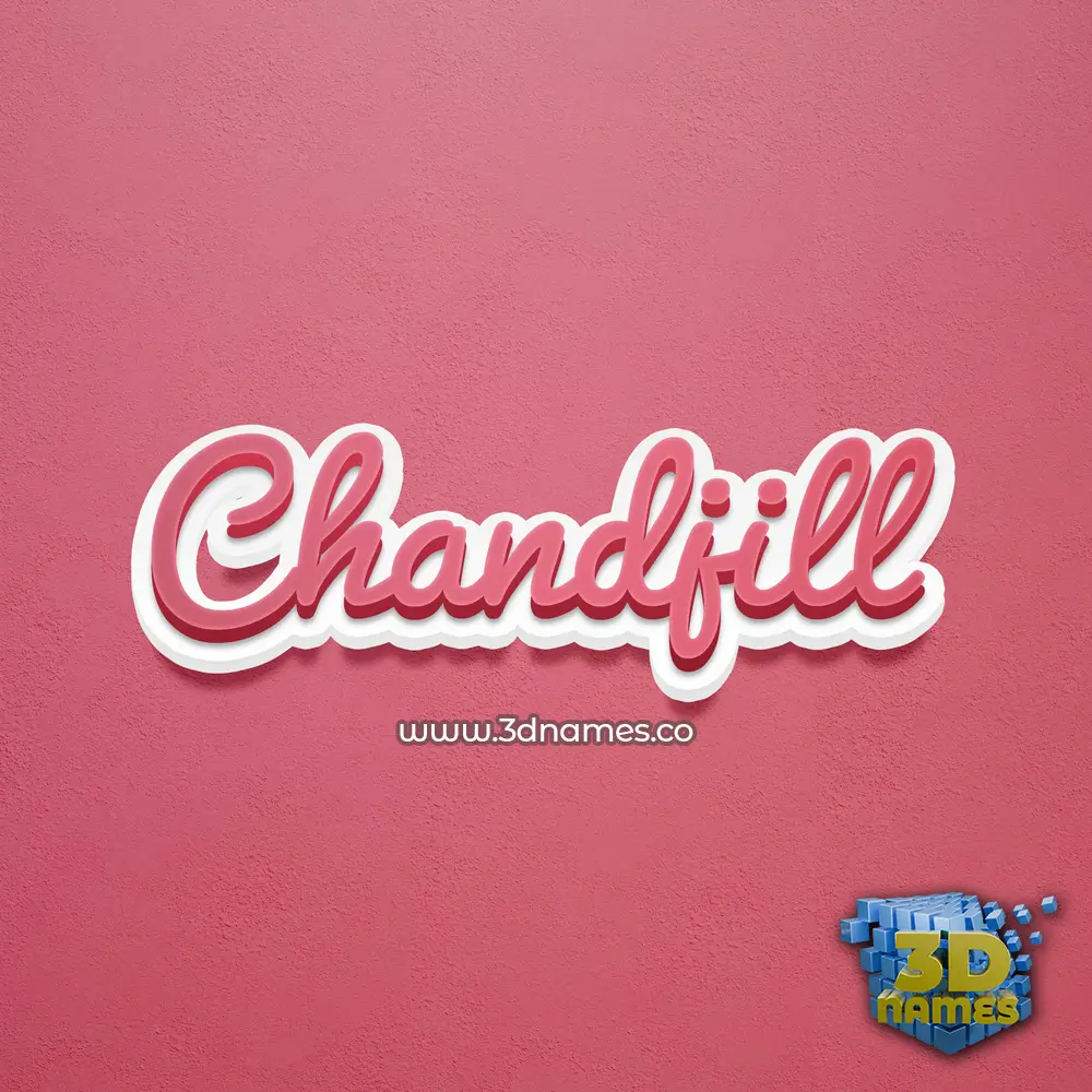 chandjill in Red Scribble style - 3D name wallpaper
