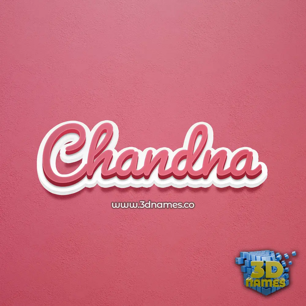 chandna in Red Scribble style - 3D name wallpaper
