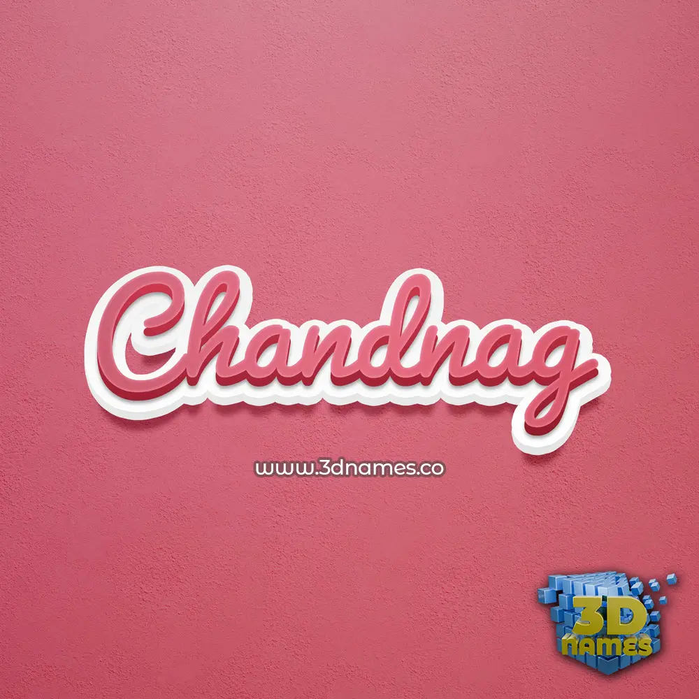 chandnag in Red Scribble style - 3D name wallpaper