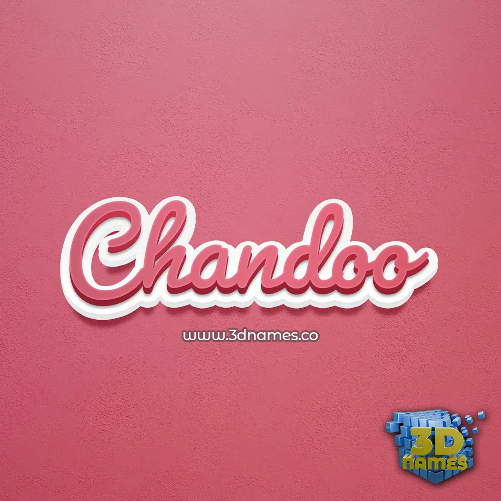 chandoo in Red Scribble style - 3D name wallpaper