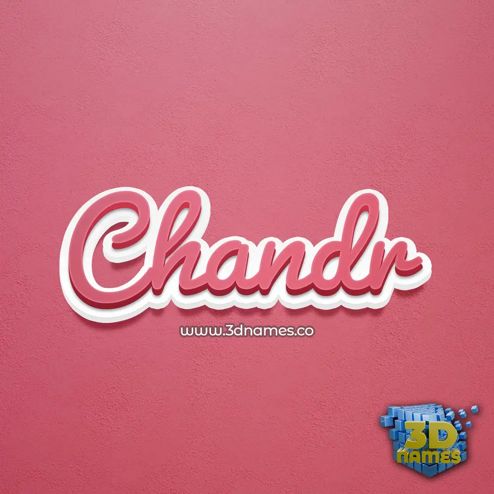 chandr in Red Scribble style - 3D name wallpaper