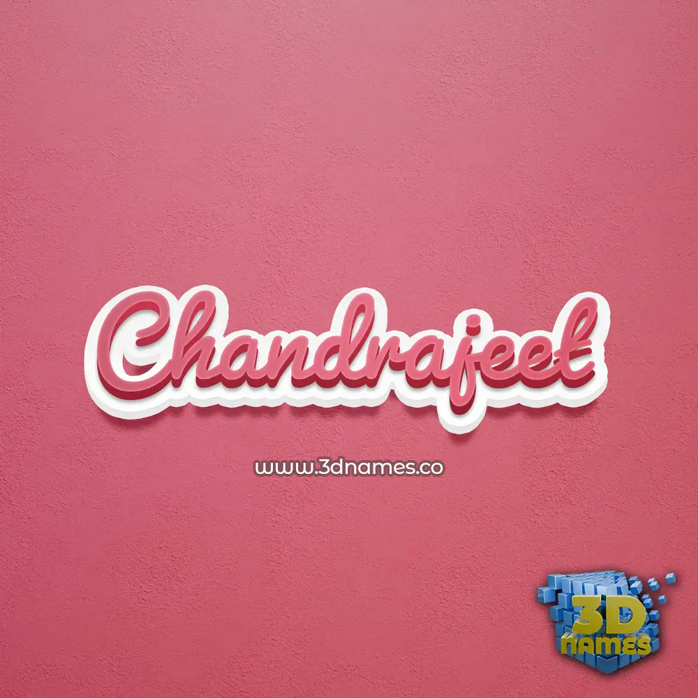 chandrajeet in Red Scribble style - 3D name wallpaper