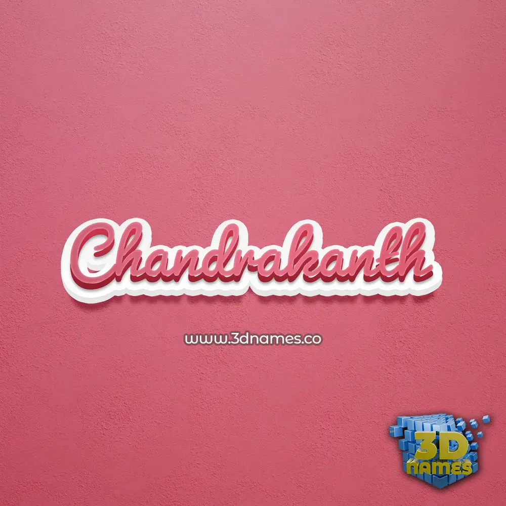 chandrakanth in Red Scribble style - 3D name wallpaper