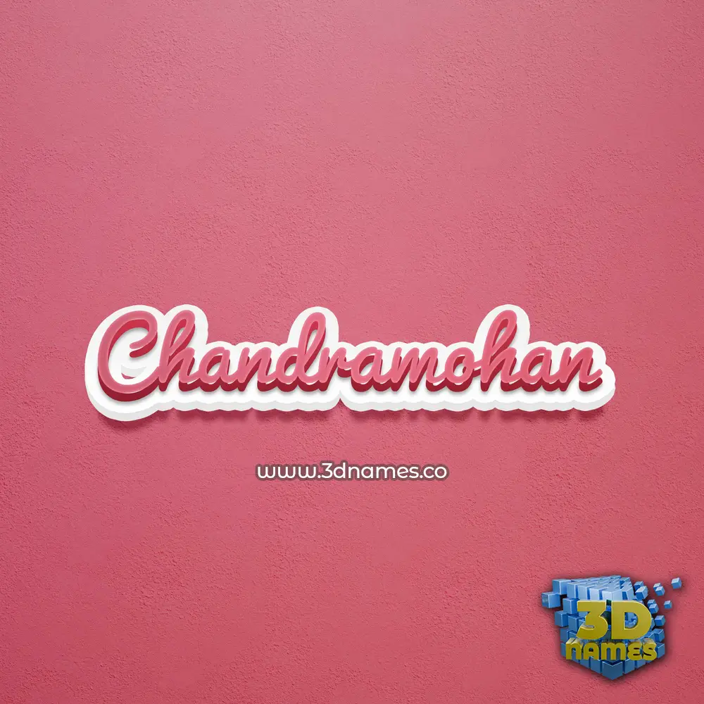 chandramohan in Red Scribble style - 3D name wallpaper
