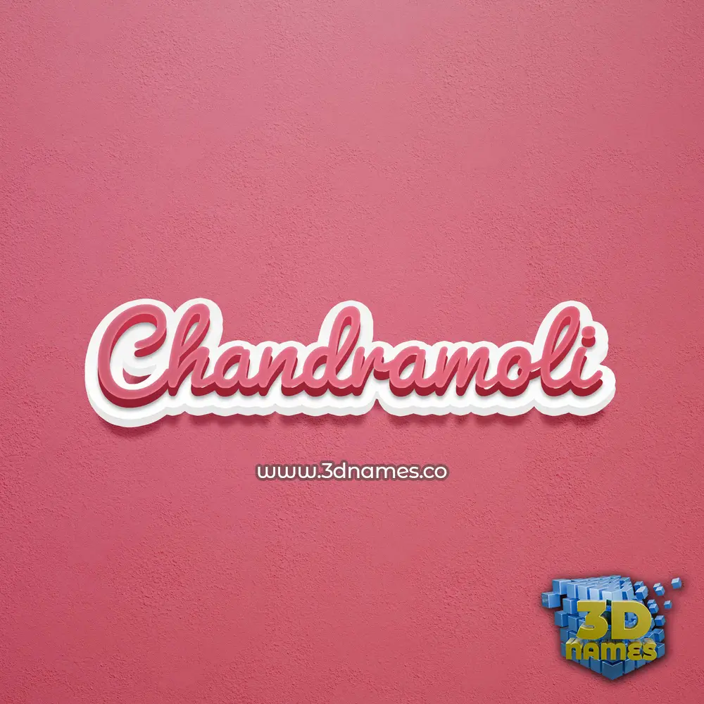 chandramoli in Red Scribble style - 3D name wallpaper