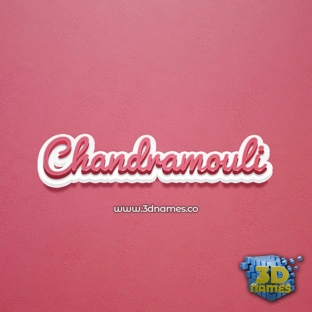 chandramouli in Red Scribble style - 3D name wallpaper