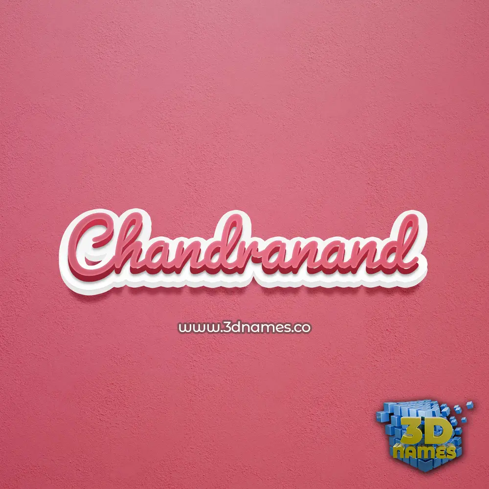 chandranand in Red Scribble style - 3D name wallpaper