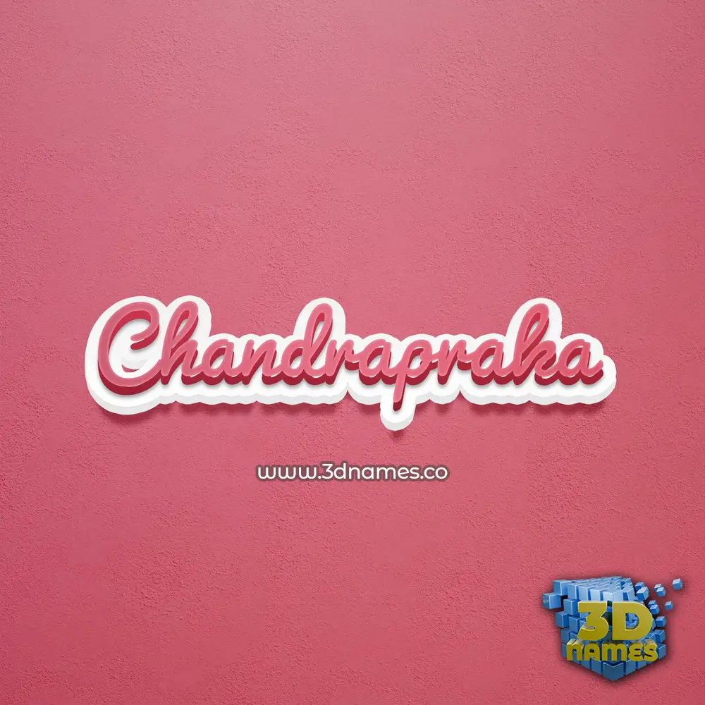 chandrapraka in Red Scribble style - 3D name wallpaper