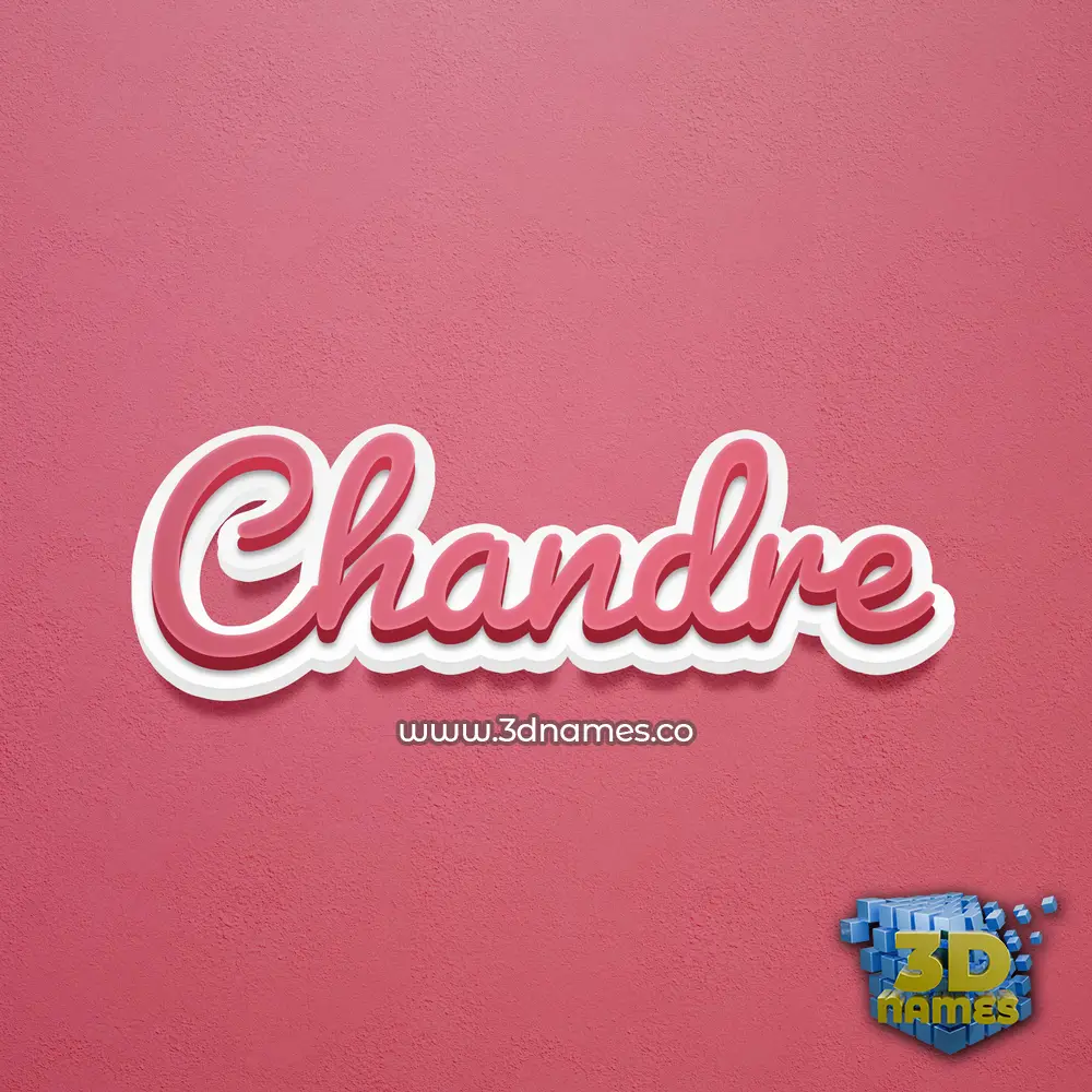 chandre in Red Scribble style - 3D name wallpaper