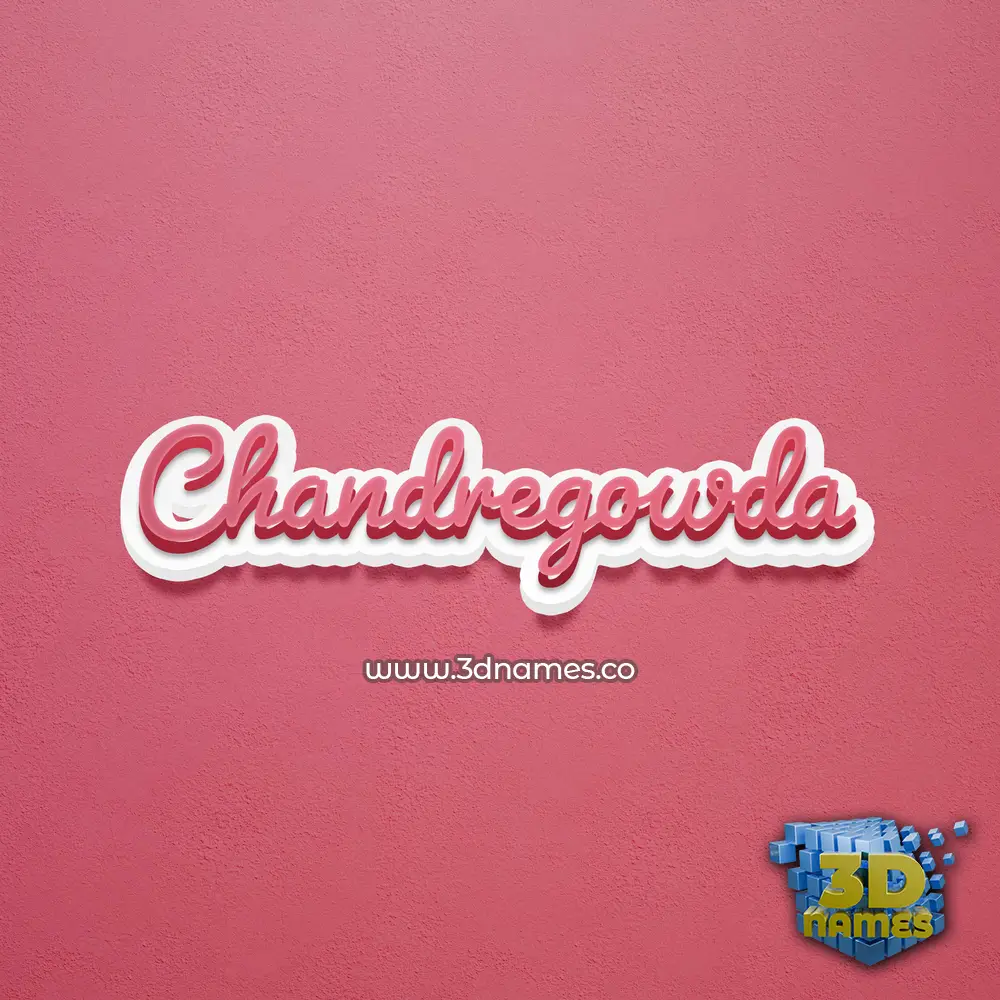 chandregowda in Red Scribble style - 3D name wallpaper