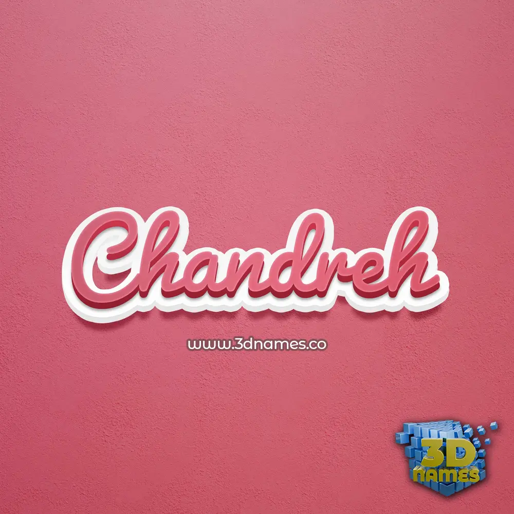 chandreh in Red Scribble style - 3D name wallpaper