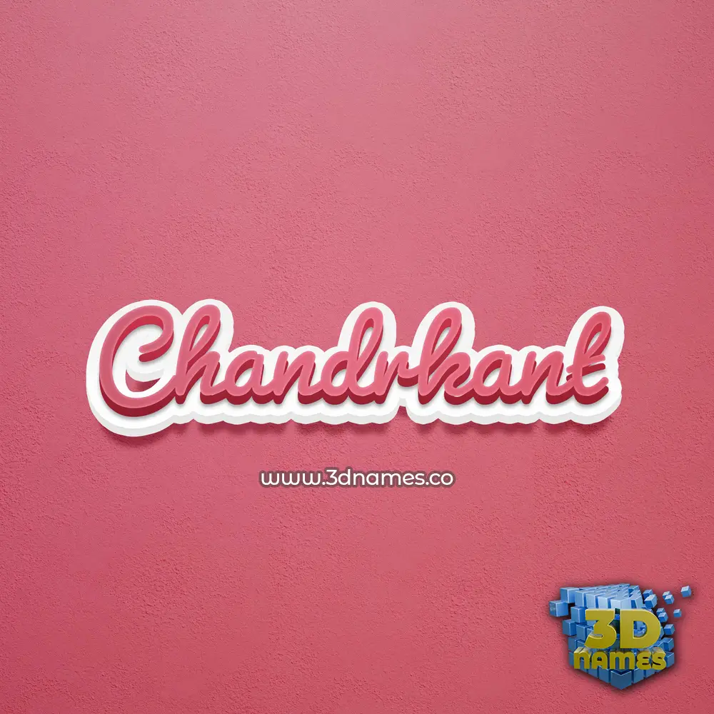 chandrkant in Red Scribble style - 3D name wallpaper