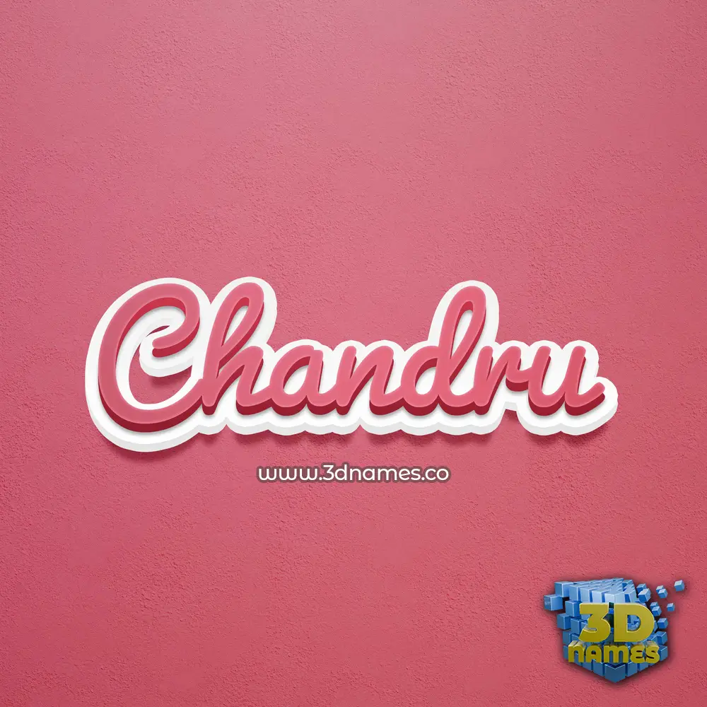 chandru in Red Scribble style - 3D name wallpaper