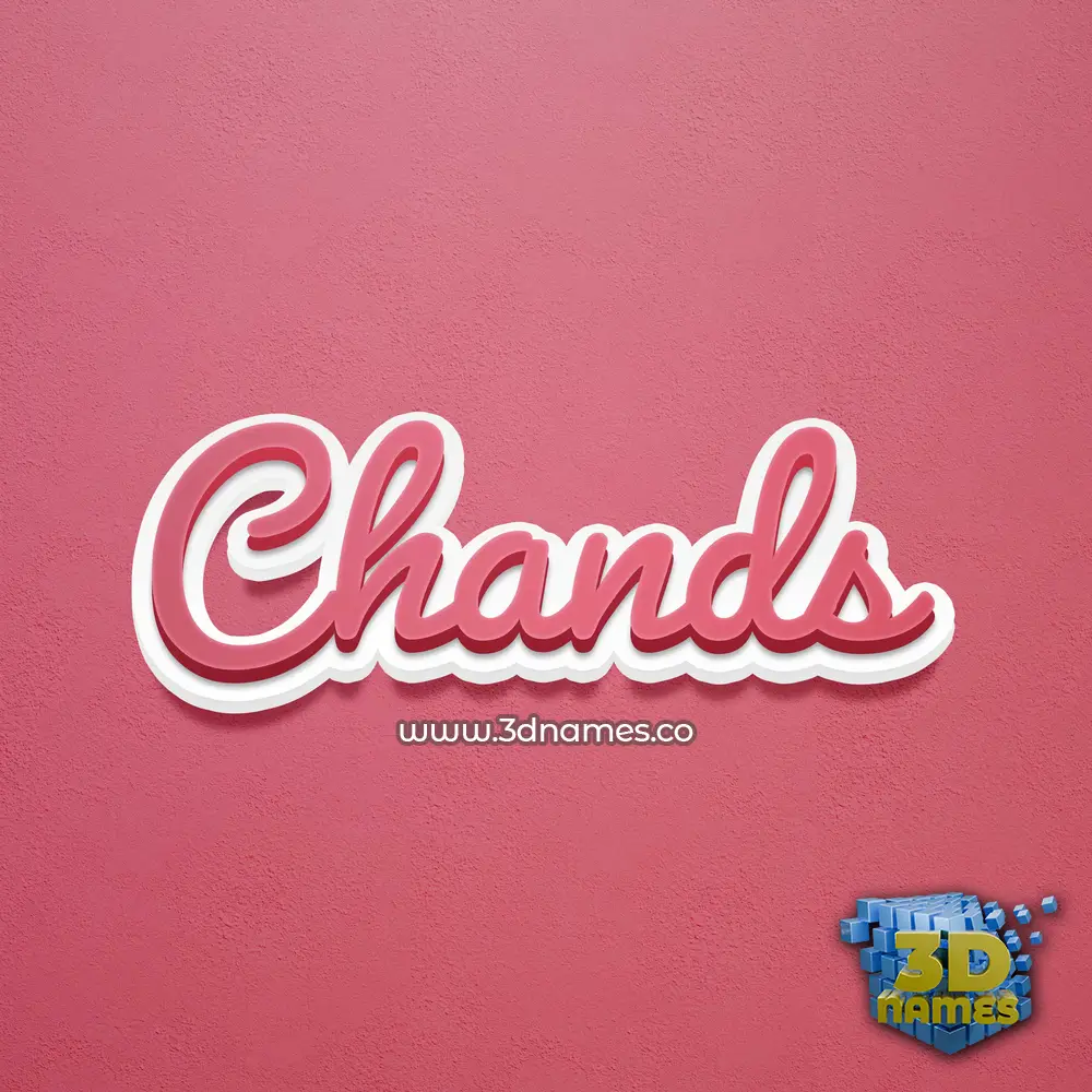 chands in Red Scribble style - 3D name wallpaper