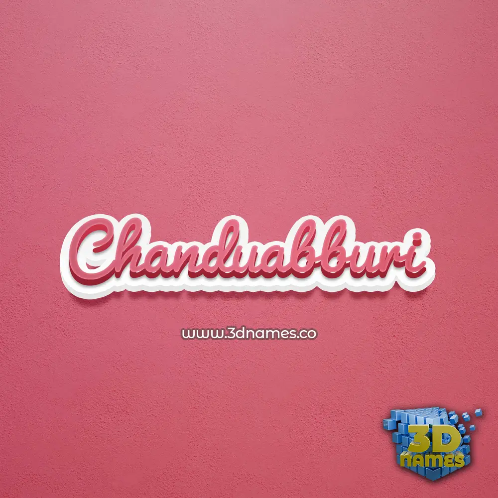 chanduabburi in Red Scribble style - 3D name wallpaper