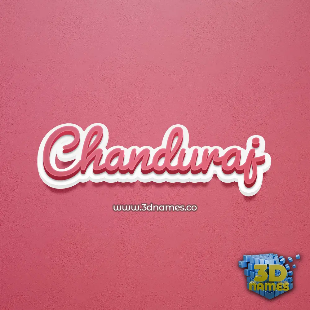 chanduraj in Red Scribble style - 3D name wallpaper
