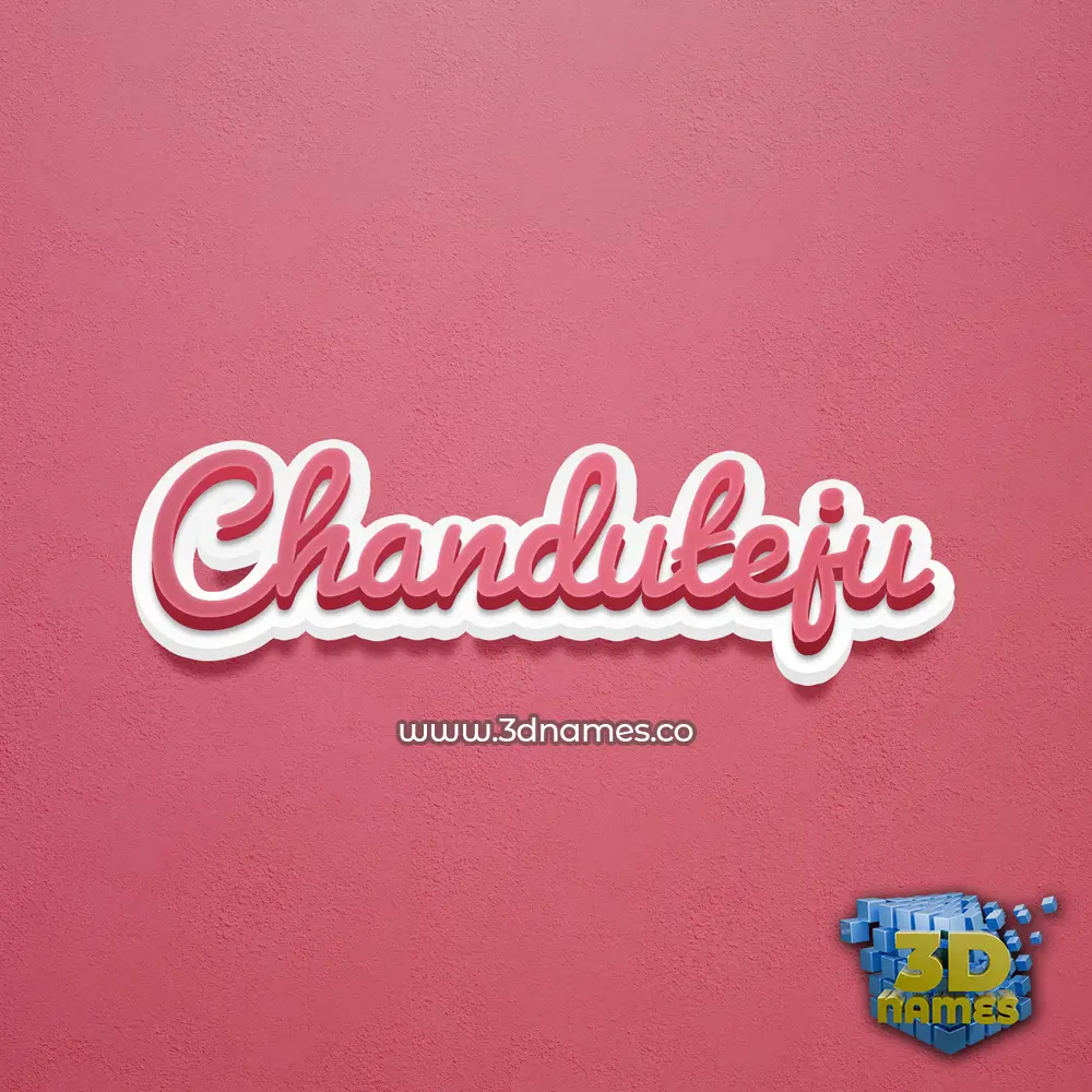 chanduteju in Red Scribble style - 3D name wallpaper