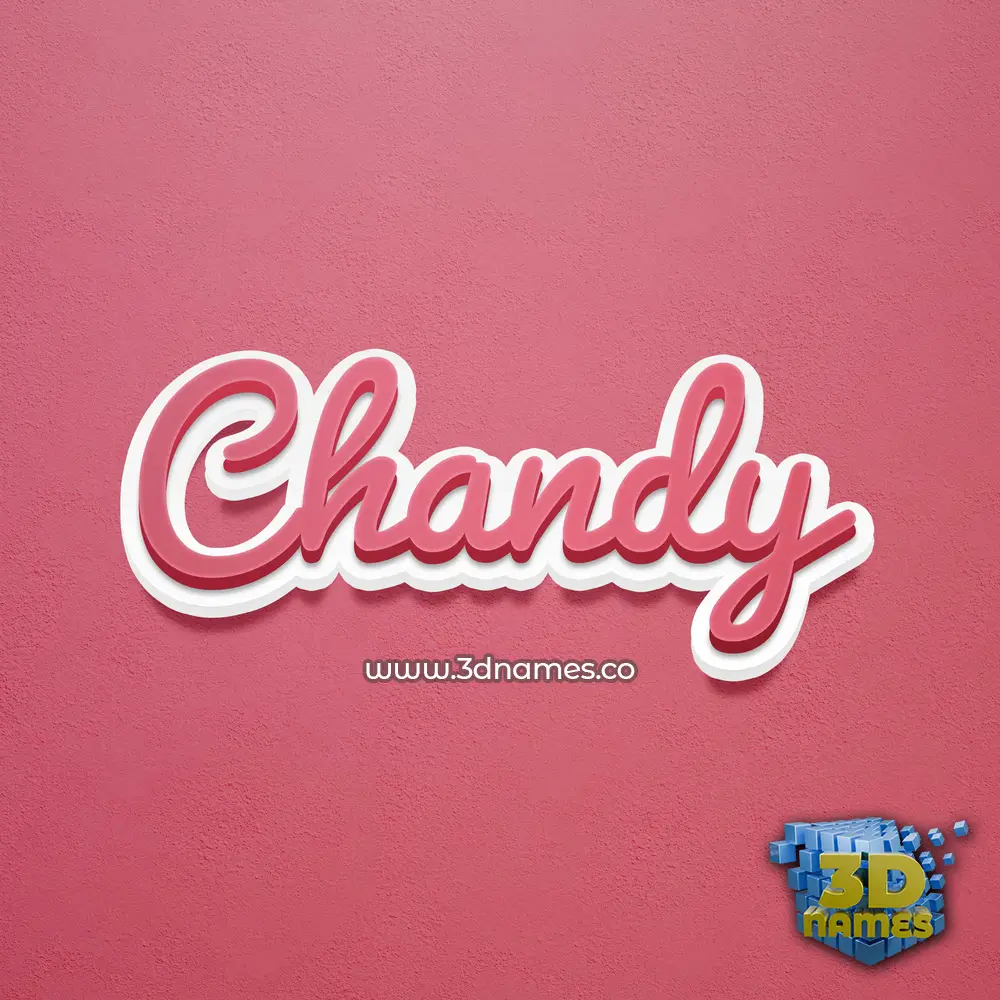 chandy in Red Scribble style - 3D name wallpaper