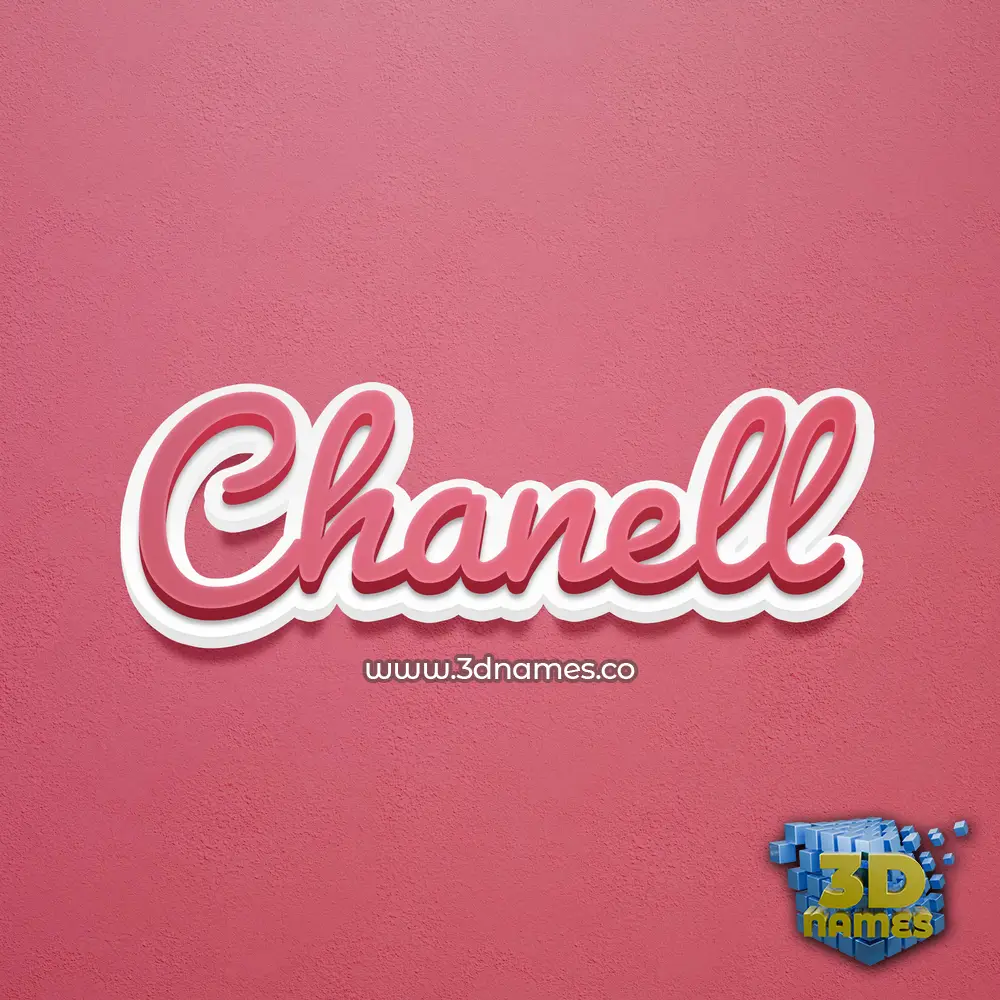 chanell in Red Scribble style - 3D name wallpaper