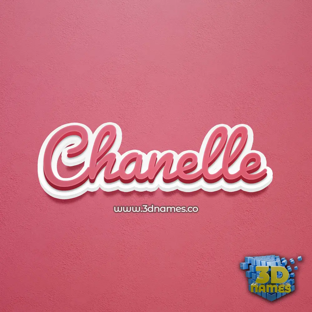 chanelle in Red Scribble style - 3D name wallpaper