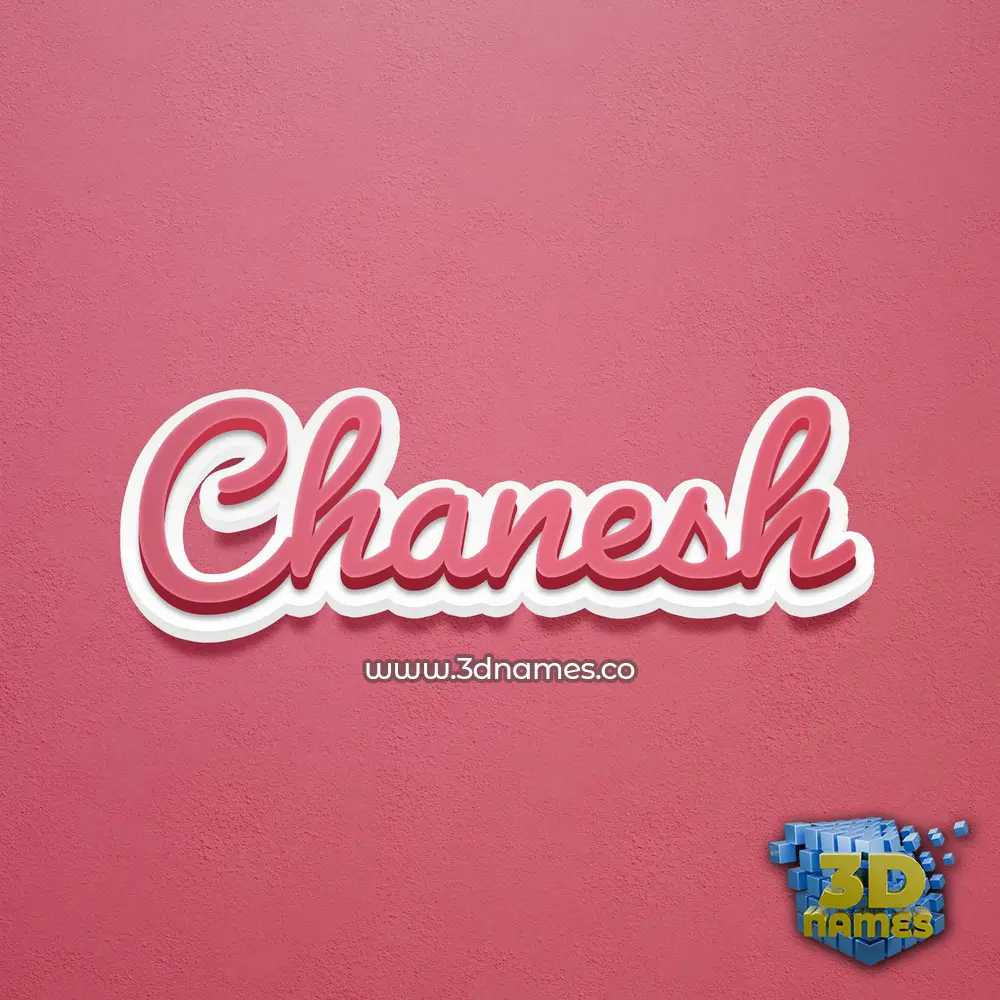 chanesh in Red Scribble style - 3D name wallpaper