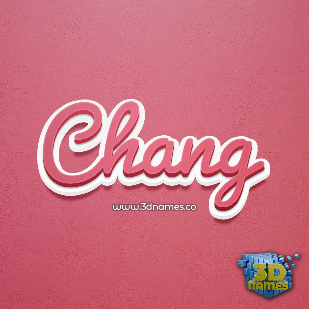 chang in Red Scribble style - 3D name wallpaper