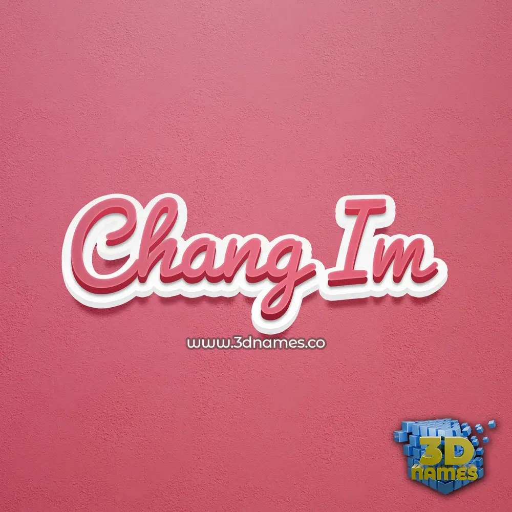 chang im in Red Scribble style - 3D name wallpaper