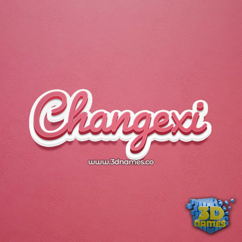 changexi in Red Scribble style - 3D name wallpaper
