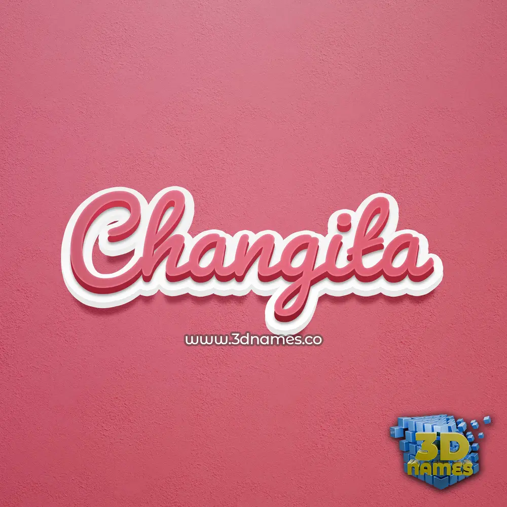 changita in Red Scribble style - 3D name wallpaper
