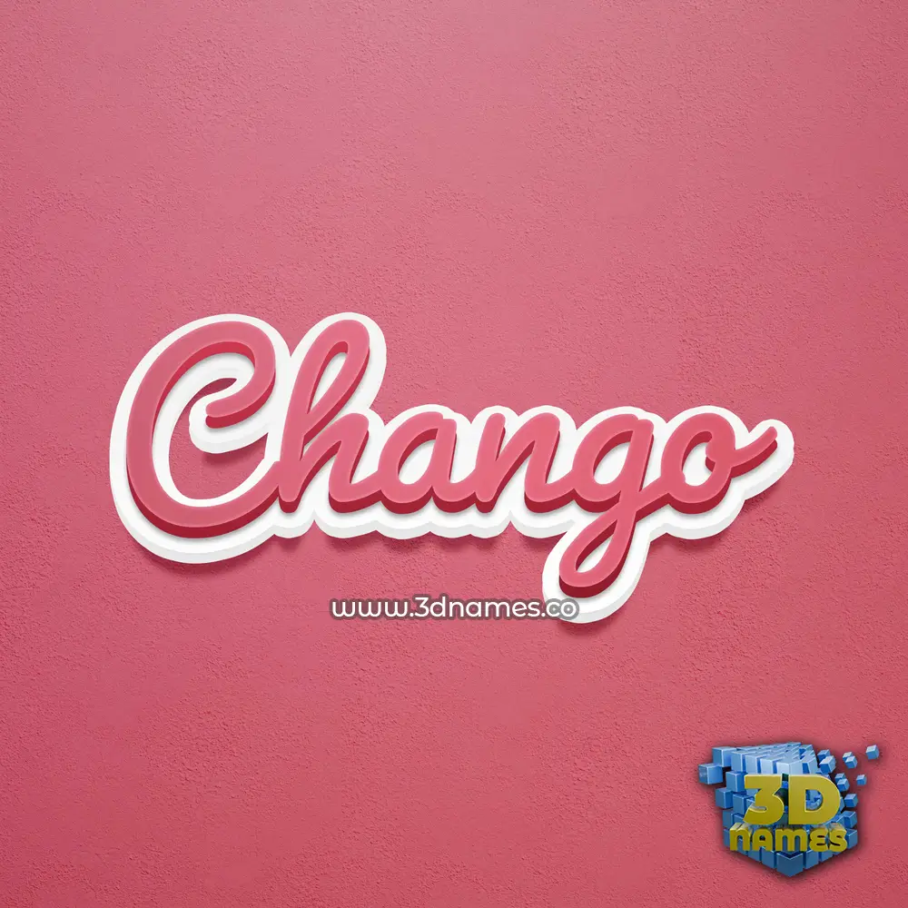 chango in Red Scribble style - 3D name wallpaper
