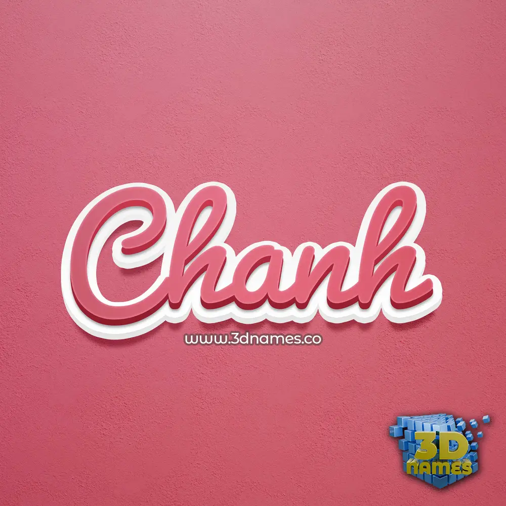 chanh in Red Scribble style - 3D name wallpaper