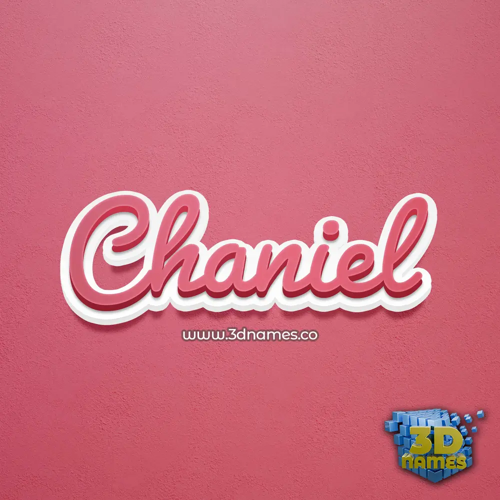 chaniel in Red Scribble style - 3D name wallpaper