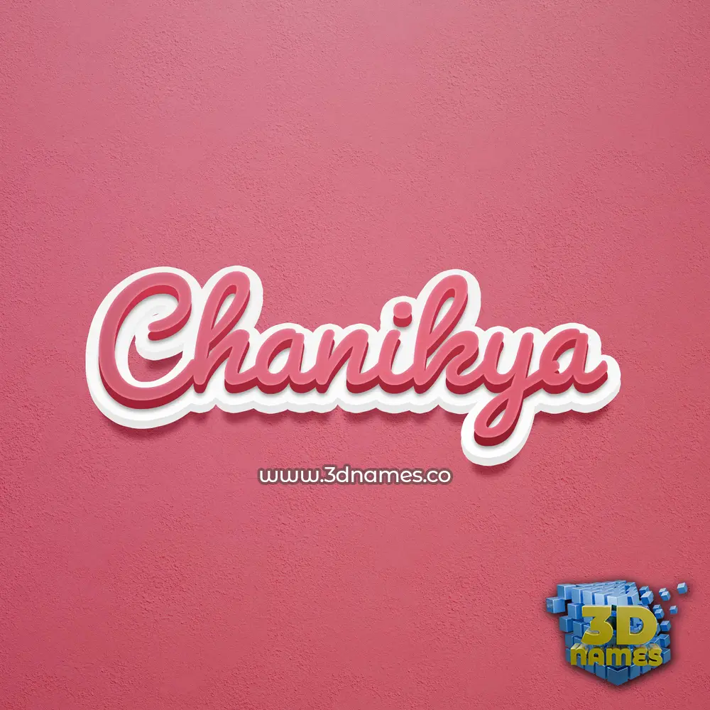 chanikya in Red Scribble style - 3D name wallpaper