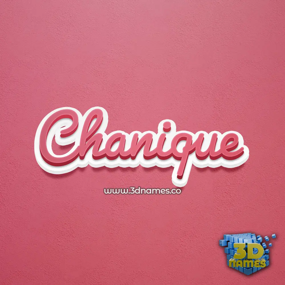 chanique in Red Scribble style - 3D name wallpaper