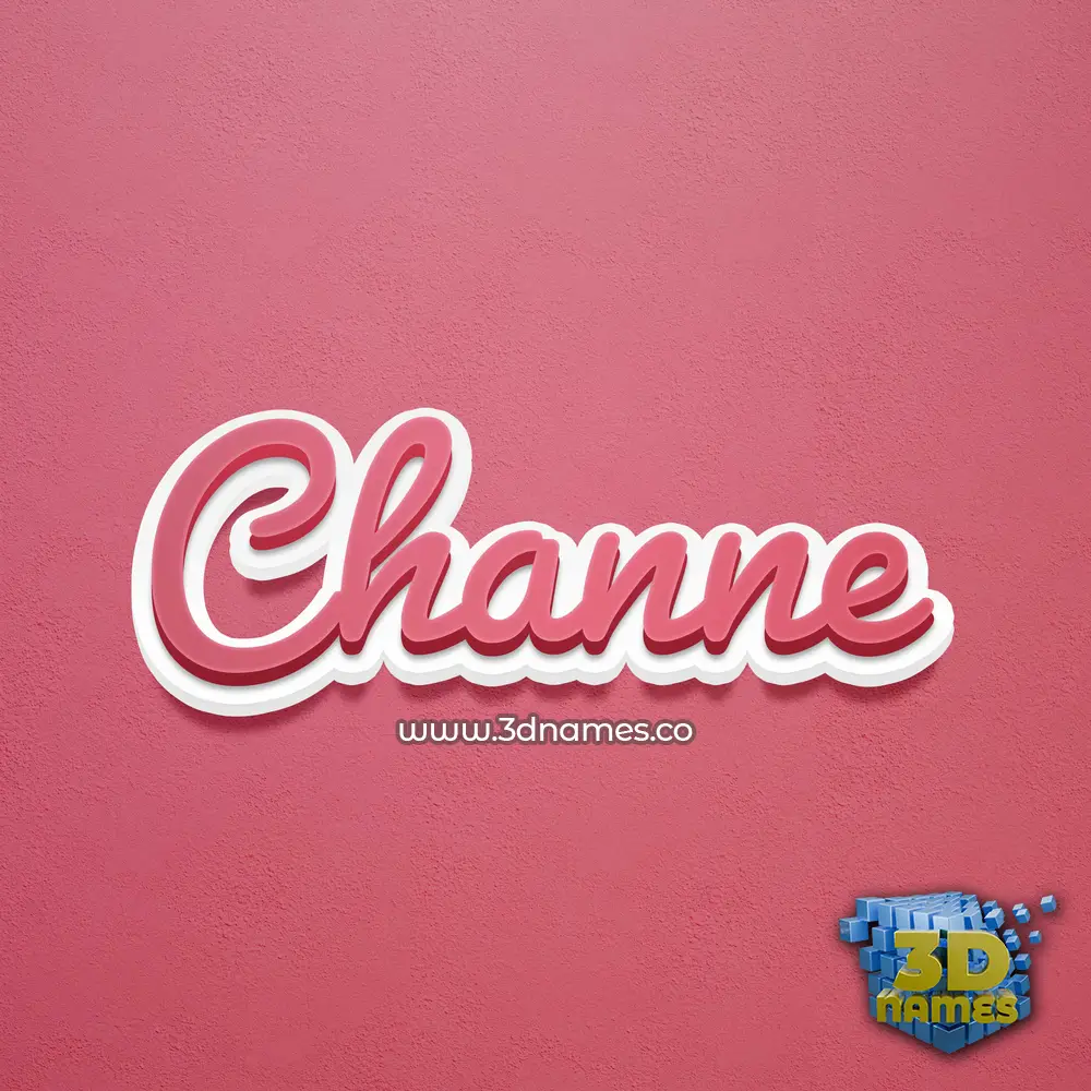 channe in Red Scribble style - 3D name wallpaper