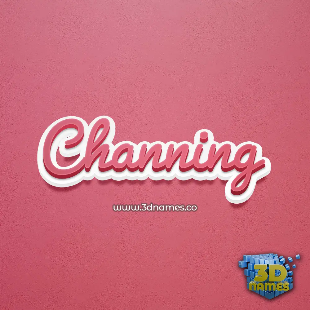 channing in Red Scribble style - 3D name wallpaper