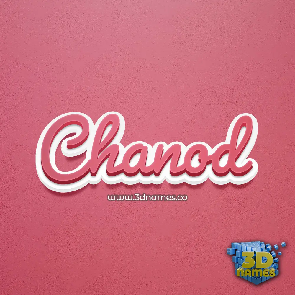chanod in Red Scribble style - 3D name wallpaper