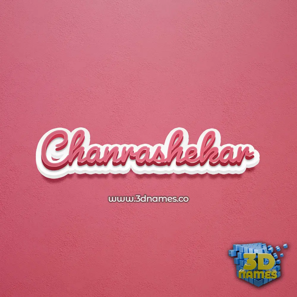 chanrashekar in Red Scribble style - 3D name wallpaper