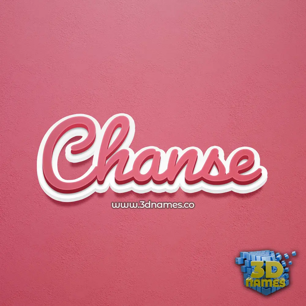 chanse in Red Scribble style - 3D name wallpaper