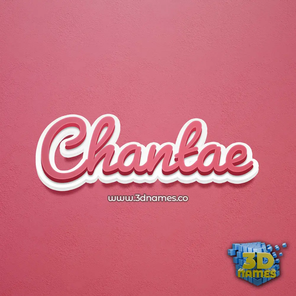 chantae in Red Scribble style - 3D name wallpaper