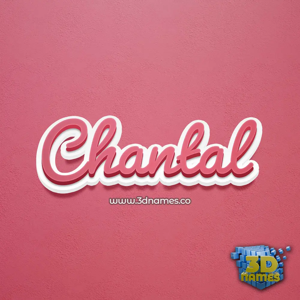 chantal in Red Scribble style - 3D name wallpaper