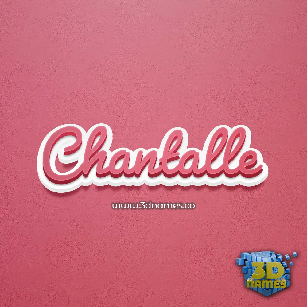 chantalle in Red Scribble style - 3D name wallpaper