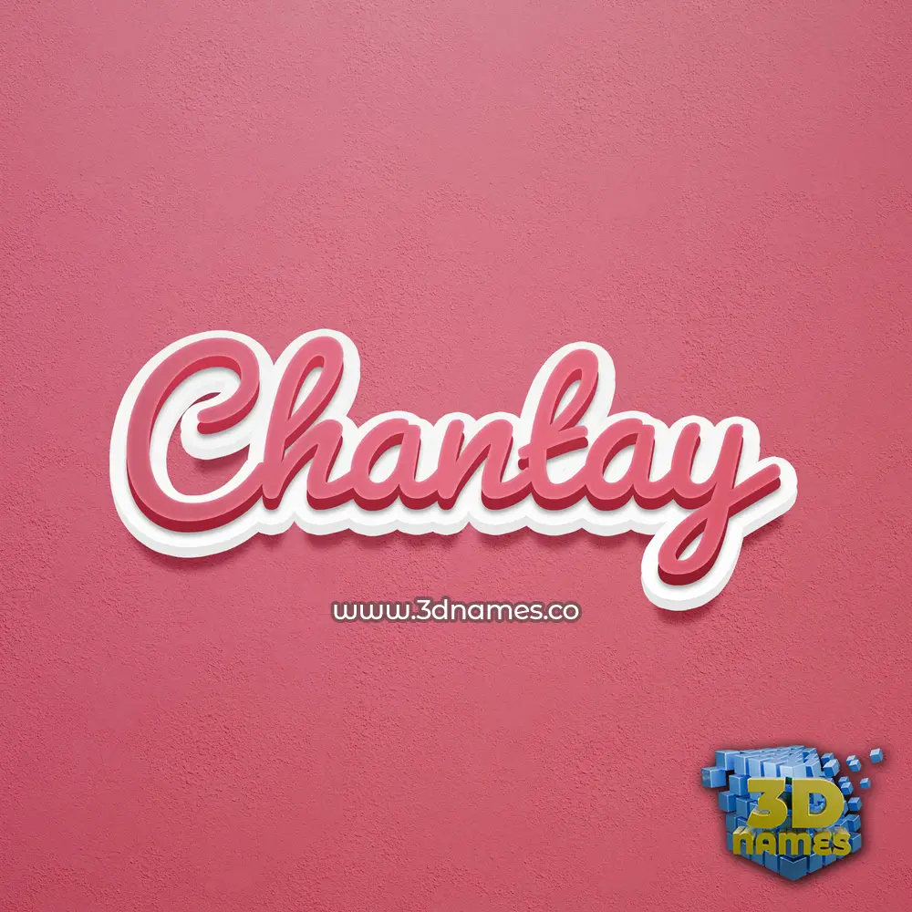 chantay in Red Scribble style - 3D name wallpaper