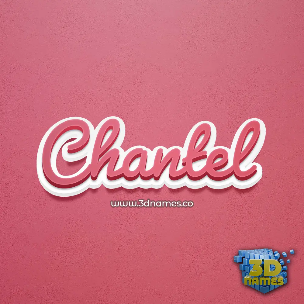 chantel in Red Scribble style - 3D name wallpaper