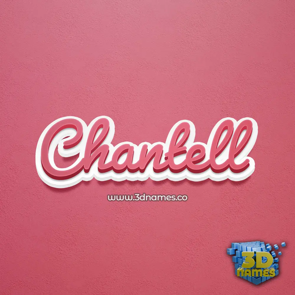 chantell in Red Scribble style - 3D name wallpaper