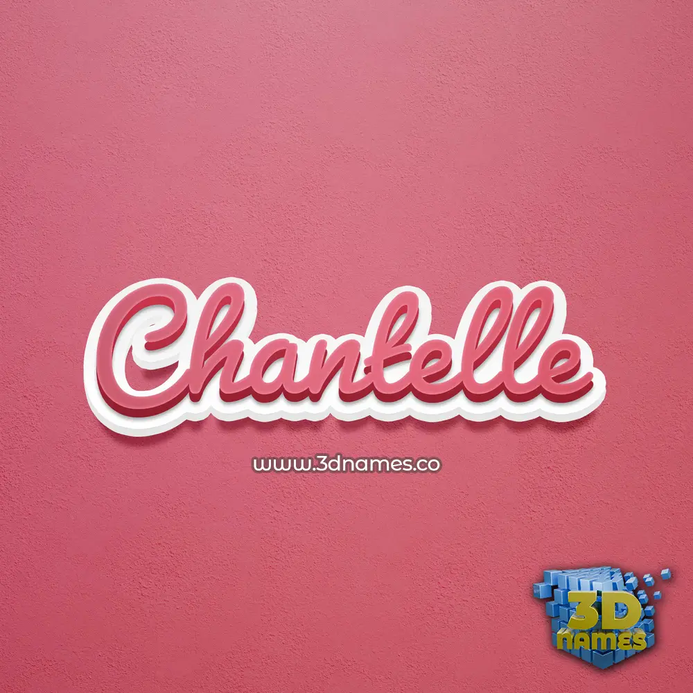 chantelle in Red Scribble style - 3D name wallpaper
