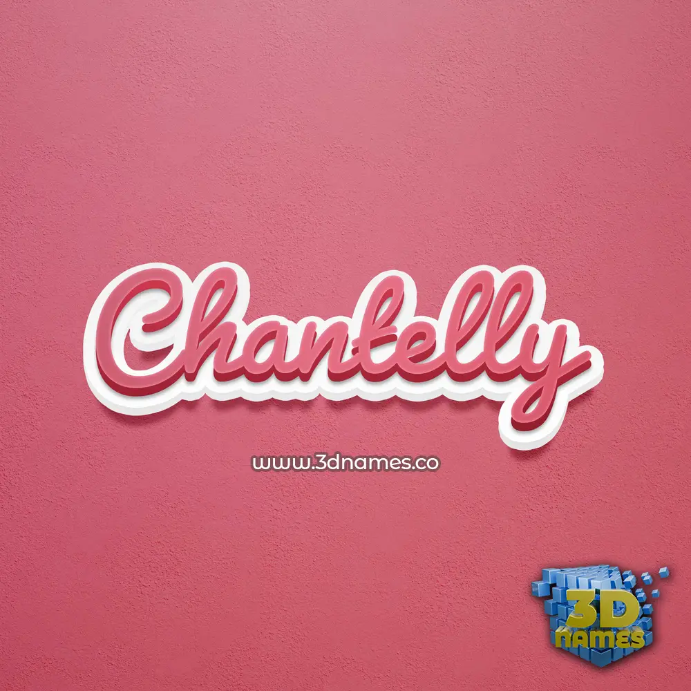 chantelly in Red Scribble style - 3D name wallpaper