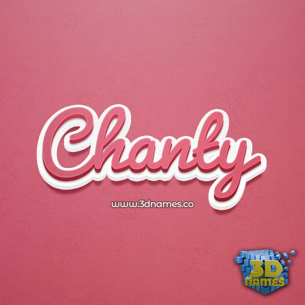 chanty in Red Scribble style - 3D name wallpaper
