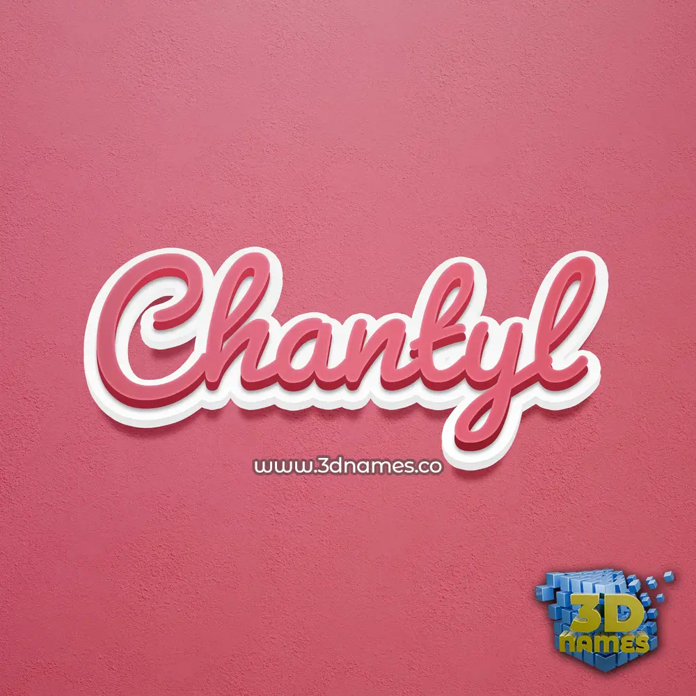 chantyl in Red Scribble style - 3D name wallpaper